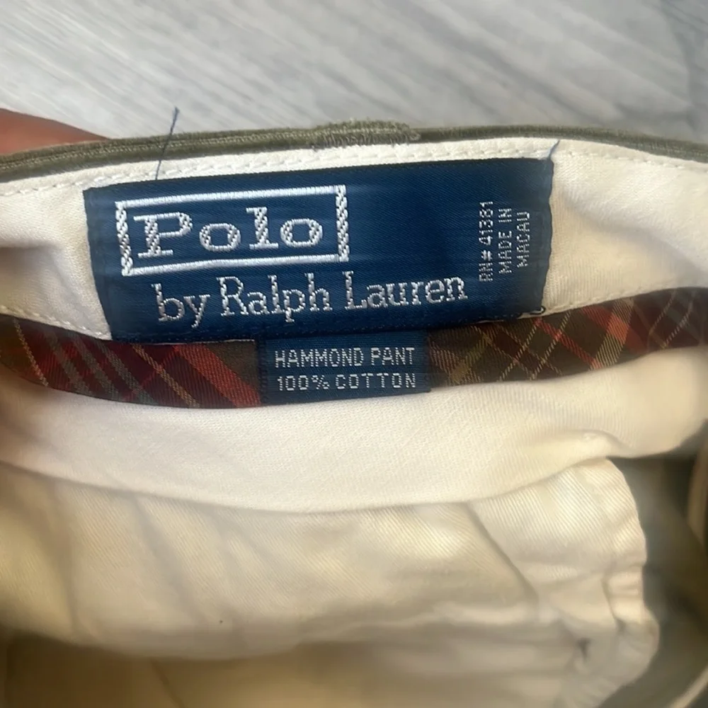 Ralph Lauren Standard Pleated Pant in Rugged Corduroy - Dark Olive